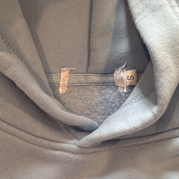 Pink Palm Puff Hoodie- Light Blue- size S - Picture 3 of 3